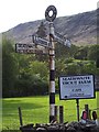 NY2413 : Old Direction Sign - Signpost by the B5289, Honister Pass by Milestone Society