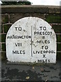 Old Milestone by the A57, Warrington Road, Rainhill