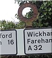 SU6018 : Old Direction Sign - Signpost by the A32, Midlington Road, Droxford by Milestone Society