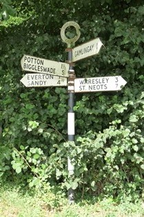 Old Direction Sign - Signpost by Drove Road, Gamlingay parish