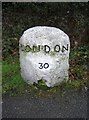 SU8459 : Old Milestone by the A30, London Road, Blackwater by A Rosevear