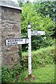 Old Direction Sign - Signpost by St Kew church town, St Kew parish