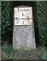 Old Milestone by Victoria Road, Bugley, Warminster parish