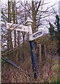 Old Direction Sign - Signpost by Banwell Road, Locking parish