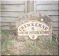 Old Milestone by the A356, near Bridge Farm, south of Lopen