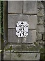 Old Milestone plate by Normandy Street, Alton