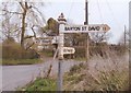 Old Direction Sign - Signpost by Honey Mead Lane, Baltonsborough parish