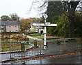 Old Direction Sign - Signpost by Romsey Road, Awbridge parish