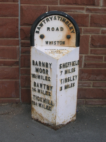 Old Milestone by the A631 West Bawtry C Minto cc by sa 2.0