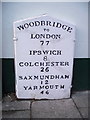 Old Milepost by The Thoroughfare, Woodbridge parish