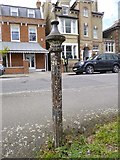 TQ2773 : Old Boundary Marker  by the B237, St James's Drive, Wandsworth parish by M Faherty