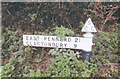 Old Direction Sign - Signpost by Wraxall Road, Ditcheat parish