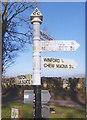 Direction Sign - Signpost at Winford Manor. Winford parish