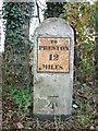 Old Milestone by the B5250, Wrightington Bar, Wrightington parish