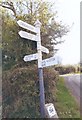 ST4249 : Direction Sign - Signpost south of South Stoughton by Milestone Society
