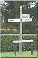 Old Direction Sign - Signpost by the B1164, Great North Road