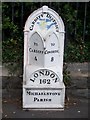 Old Milepost by the A48, Cowbridge Road West, Ely parish