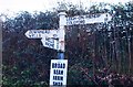 Direction Sign - Signpost on a T junction southwest of Leigh on Mendip