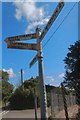 Old Direction Sign - Signpost by Durleigh Hill, Durleigh parish