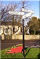 Old Direction Sign - Signpost by New Road, Firbeck parish