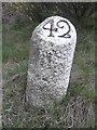 Old Milestone by the A97, north of Deskry Bridge, Glenbuchat parish