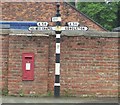 Old Direction Sign - Signpost by the A54, Holmes Chapel Road, Brereton parish