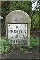 Old Milestone by the A581, Southport Road, Newtown, Eccleston parish