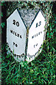 Old Milestone north of Summerhill, Amroth parish