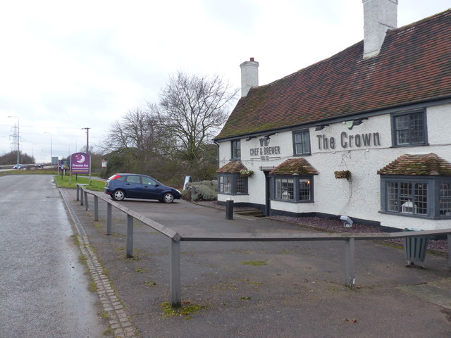 The Crown public house and access road, Wyboston, St Neots
