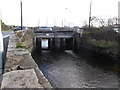 Bridge with sluice gates over the river Erch