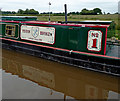 Moored narrowboat north of Market Drayton, Shropshire