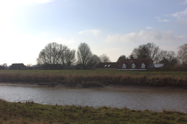 Houses on the west side of River Great Ouse