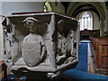 Bucklesham: St Mary - font and nave