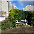 Metal bench on an Aberdare corner