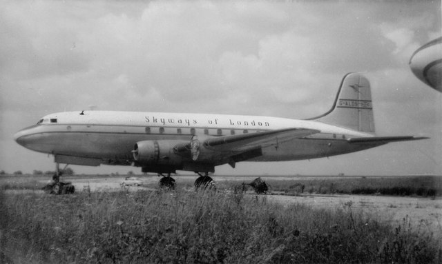 Aircraft hulks at Stansted, 1960: Handley-Page Hermes