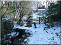 Clapper bridge in Spring Gill Wood