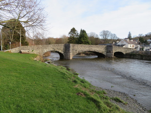 The old bridge at Llanfair Talhaiarn and... © John S Turner cc-by-sa/2. ...