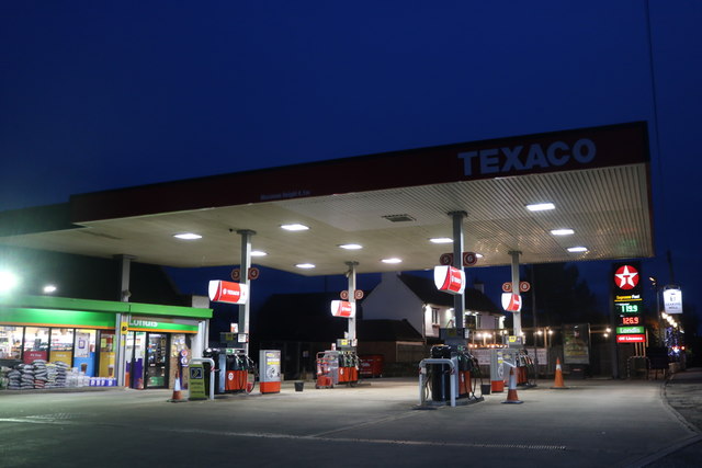 Petrol station by the A449, Dunhampton