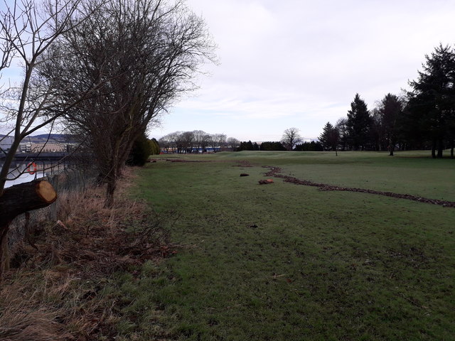 High tide line on Renfrew Golf course