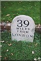 Modern Milestone by Worthing Road, Southwater parish