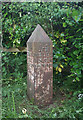 SX6857 : Old Milepost by the B3213, Station Cross, Ugborough parish by Alan Rosevear