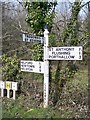 SW7624 : Old Direction Sign - Signpost south of Manaccan by Milestone Society