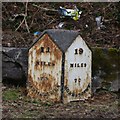 Old Milestone by the former A477, Rhyd y Wrach, Eglwyscummin parish