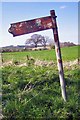 NY6326 : Old Direction Sign - Signpost by Maiden Way, Kirkby Thore parish by Milestone Society