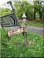 Old Direction Sign - Signpost by the B6341, Lemmington Bank