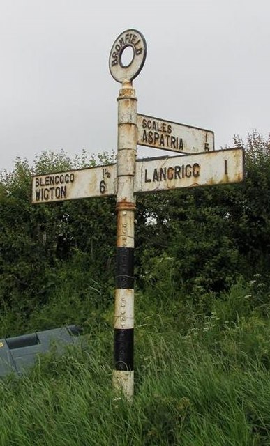 Old Direction Sign - Signpost by Bromfield Crossroads