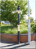 SJ9200 : Old Direction Sign - Signpost by the A460, Cannock Road, Wolverhampton by Milestone Society