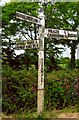 SW6235 : Old Direction Sign - Signpost by the B3280, Praze Road, Bold Gate by Milestone Society