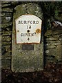 Old Milestone by the B4425, Barnsley village, Cotswolds