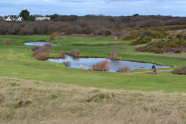 Ponds on the golf course, Barton on Sea